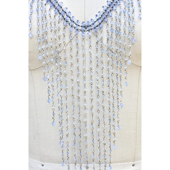 Waterfall Necklace Chocker with Long Strings to Mid Breast Down to Body 90s Y2K - Picture 2 of 8